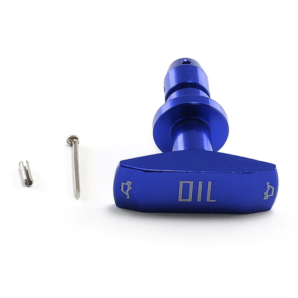 Car Universal Oil Dipstick Pull Handle Engine Oil Pullhandle Aluminum Billet Automobile Replacement Modification Decoration