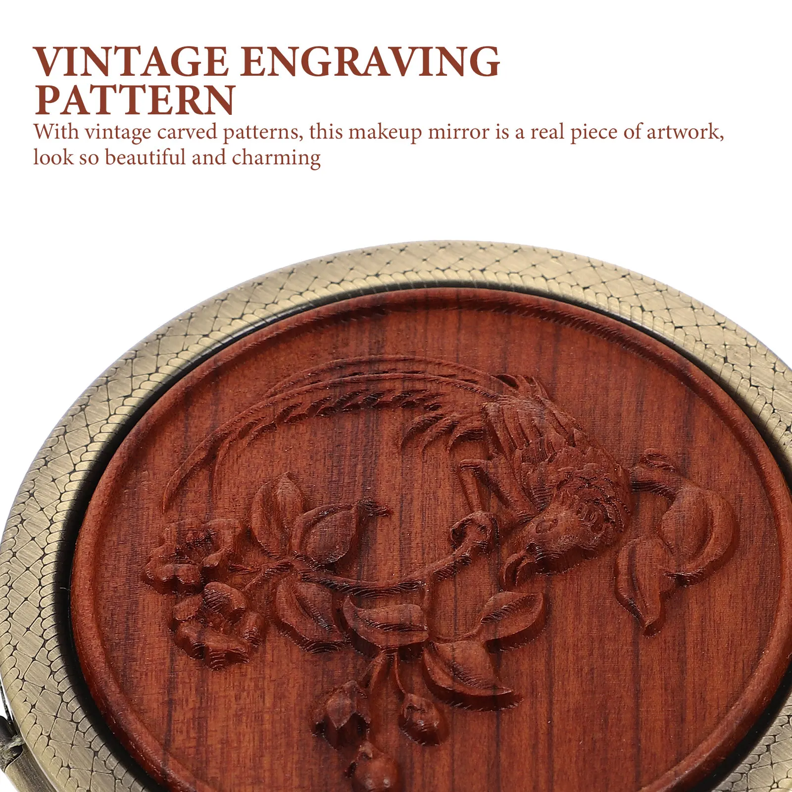 

Makeup Mirror Double-Sided Portable Pocket Compact for Women Travel School Party Folding Metal Beauty Tool Clear