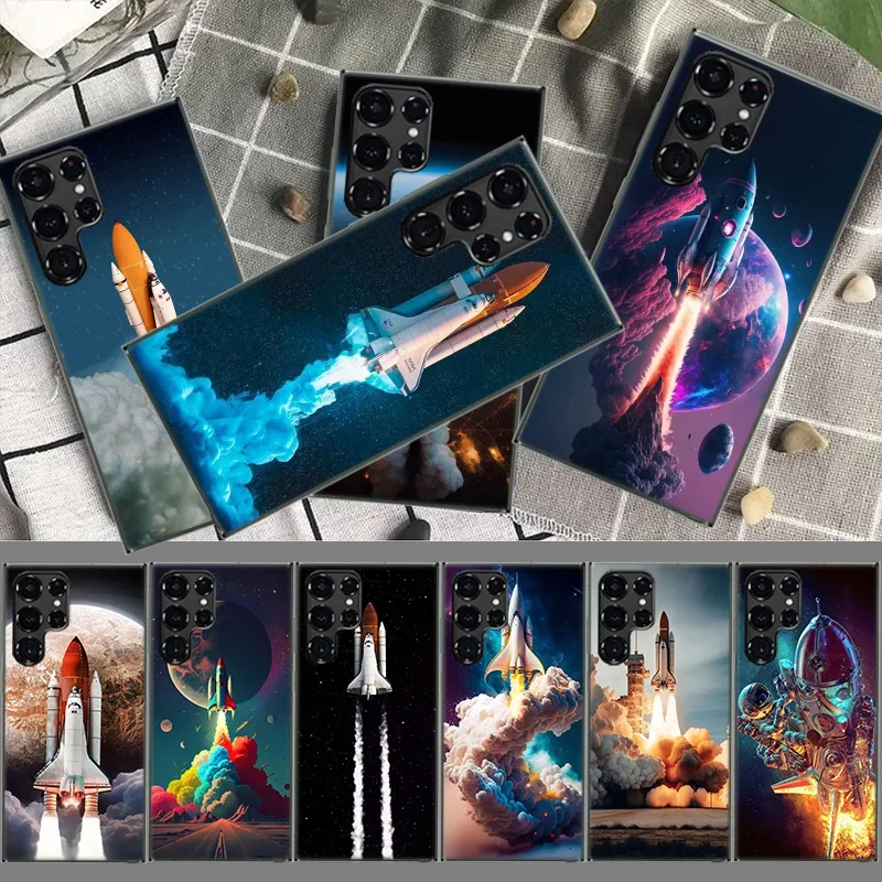 Space Shuttle Navigation Coque For Samsung S23 S22 S24 Ultra 5G TPU Phone Galaxy Cover S21 S20 FE S10 Plus S10E S9 S8 S7 Edge Ca