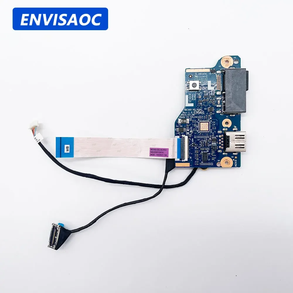 Interruptor de placa de botón de encendido para portátil Lenovo ThinkPad, carga por DC-IN, conector USB, AITE1, NS-A221, BE560, NS-A561, E550, E550C, E555, E560, E565