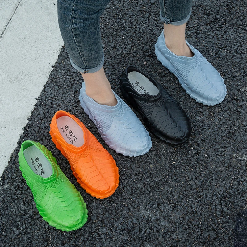 Rubberen Schoenen Vrouwen Casual Slip-On Platte Regenlaarzen Waterdicht Werk Tuin Overschoenen Koppels Waterschoenen Schoeisel Zapatos Mujer