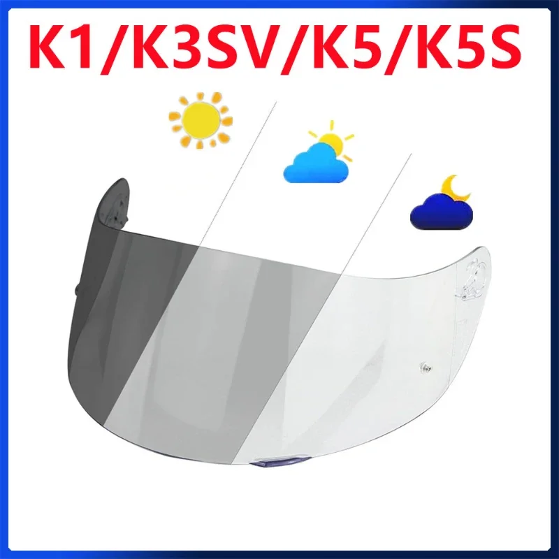 Photochromic Lenses Helmet Shield Lens for AGV K1 K1S K3SV K5 K5S