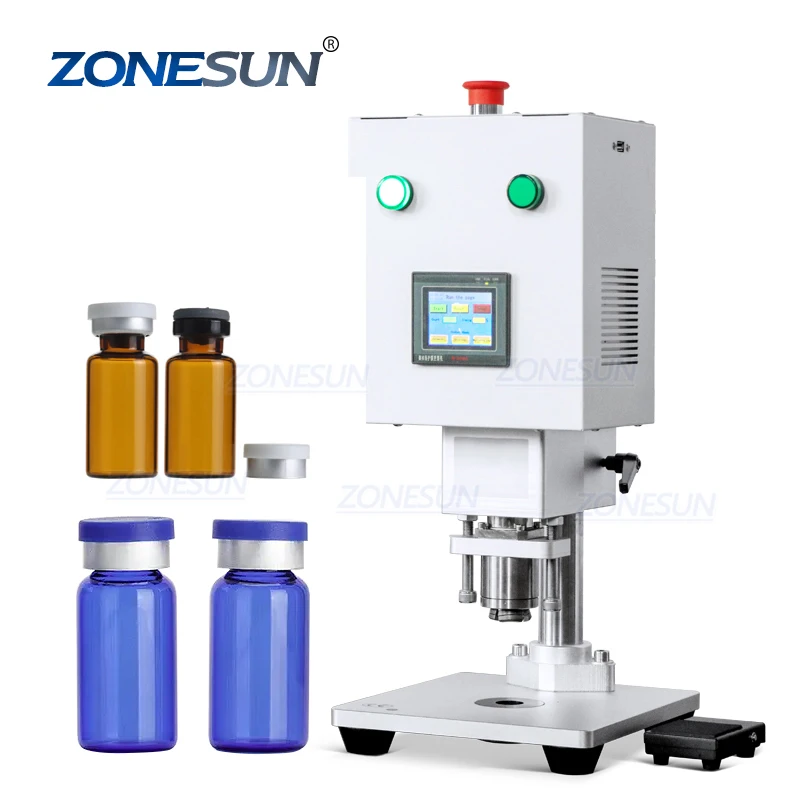 ZONESUN ZS-YG80D Semi-automatic Electric Desktop Aluminum Plastic Cap Glass Vial Bottle Capping Machine