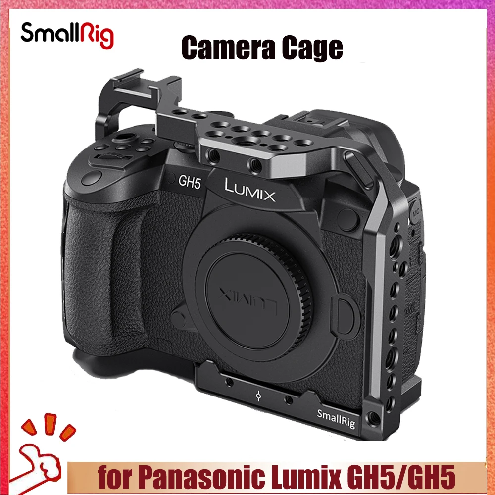 

SmallRig Camera Cage for Panasonic Lumix GH5/GH5 II/GH5S Cold Shoe Mount For Monitor Holder Flash Light DIY Options 2646