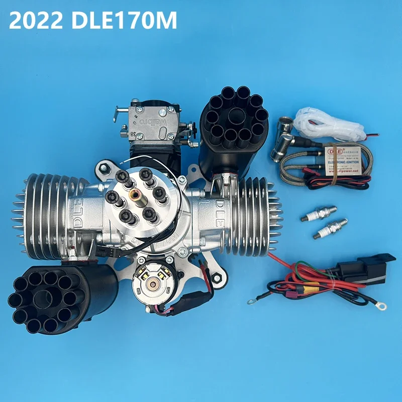 NEW original DLE170M Power generation Gasoline Engine Dual-cylinder Side Exhaust Natural Air-cooled Ultra-light Electric Start