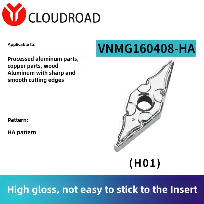 Good Original Carbide Inserts VNMG160404-HA H01 Metal Lathe Tools Turning Plates VNMG160408 HA H01 Tool For Copper Aluminum