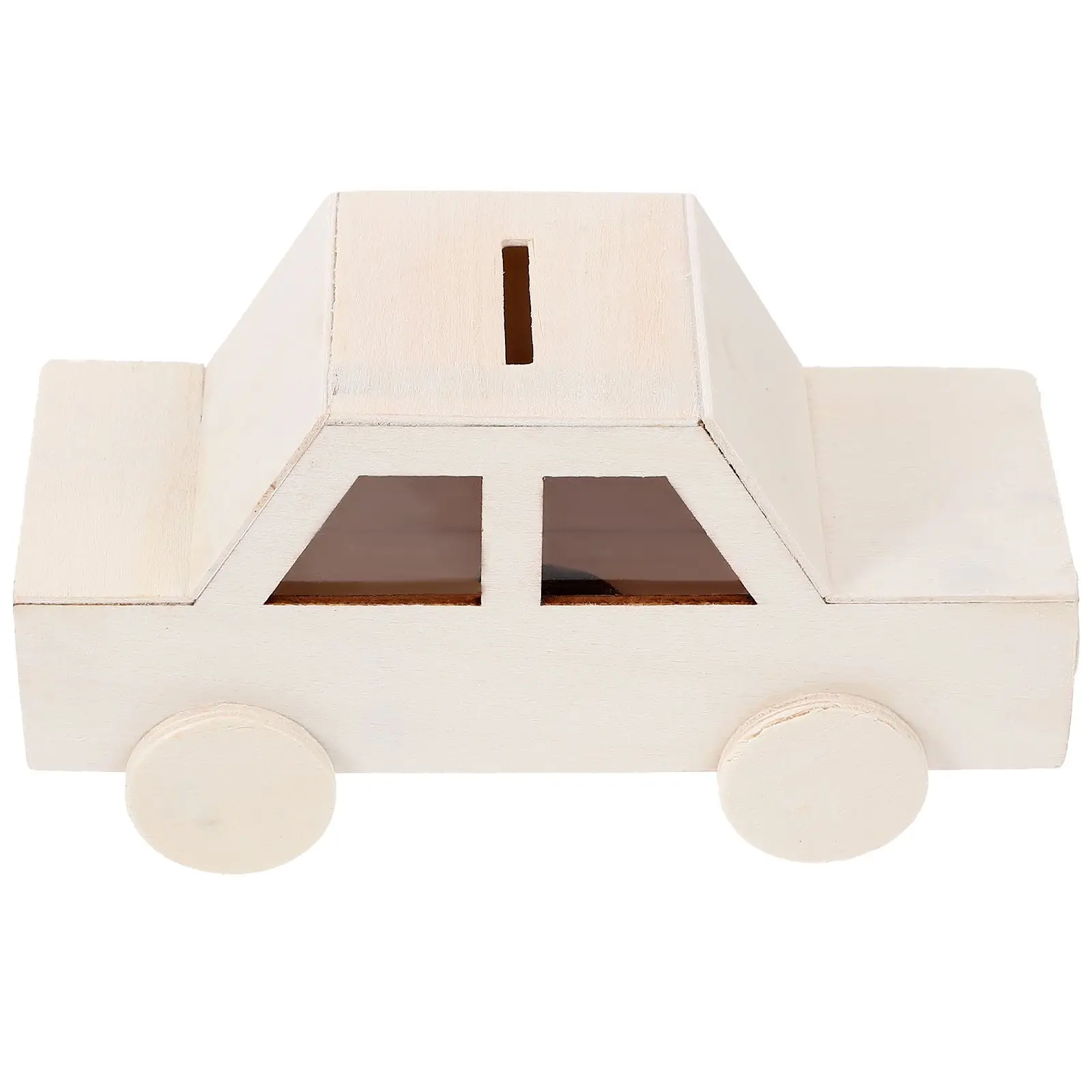 

Wooden Car Mold Unfinished Piggy Bank Kids Money Boxes Cars Coin Case Student Toys DIY Wooden Savings Box Decorative
