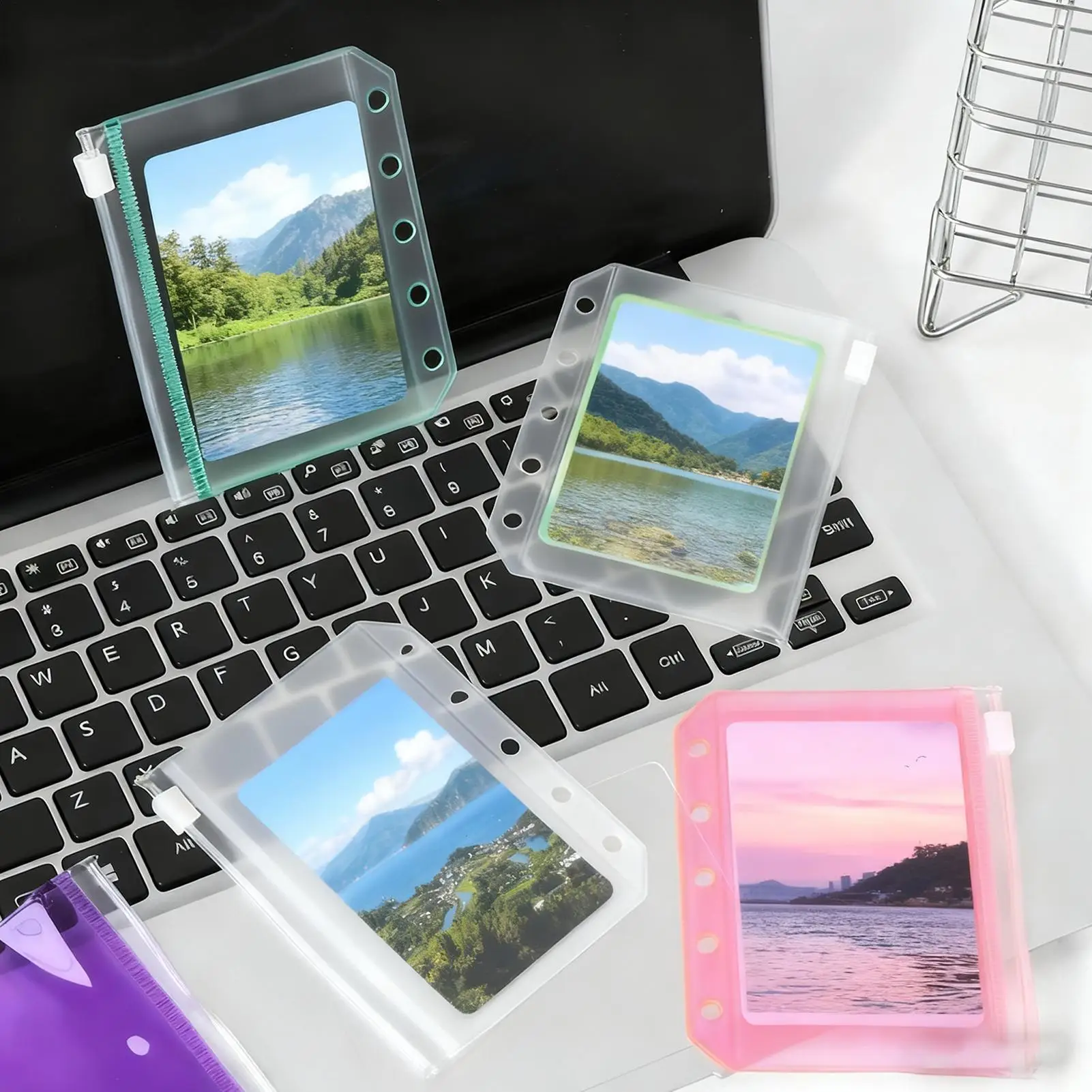 Clear Page Protectors 10 Pieces 5-Ring M5 Zipper Document Sleeves Binder Protector Pages For Professionals Travelers Artists