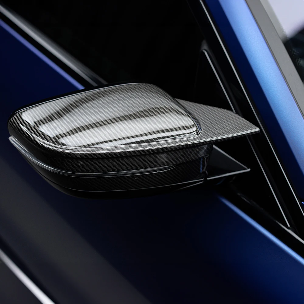 

New 3K Twill Dry Carbon Fiber Fibre Side Mirror Cover Caps for 4 Series G22 G23 2021-2023 Coupe