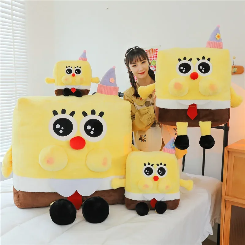 Jouets en peluche Bob l'éponge de grande taille pour enfants, kkStar, Eugene H. Krabs, Gary l'escargot, poupées, oreiller, décorations de chambre, cadeau d'anniversaire