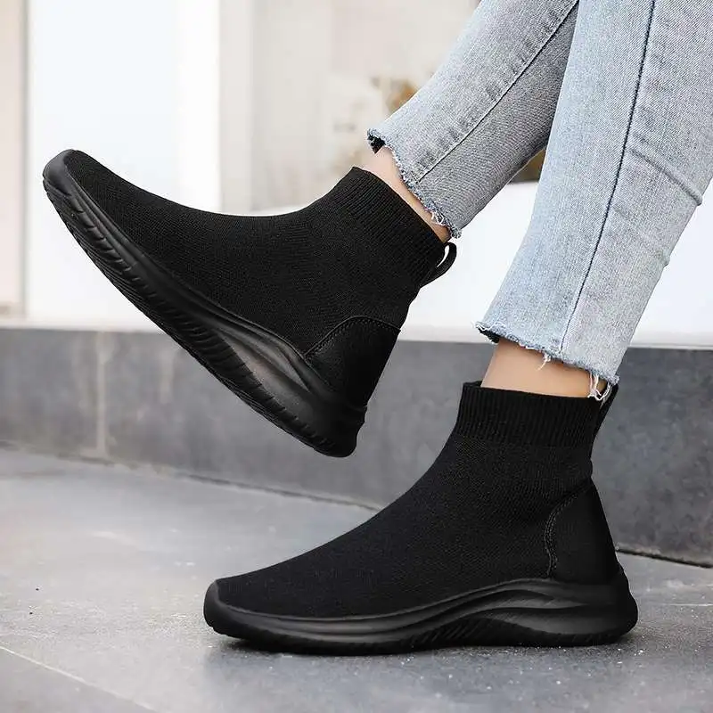 MWY Fashion Sneakers Socks For Women Lightweight Comfortable Casual Sneaker Outdoor Black Walking Shoes Zapatillas De Mujer