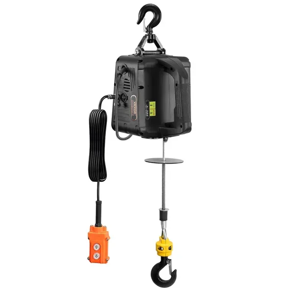 

VEVOR 3-in-1 Electric Hoist Winch, 1100lbs 1500W Portable Power Winch Crane, 110V/120V 22.9 ft Lifting Height, 13 ft/min with Ma