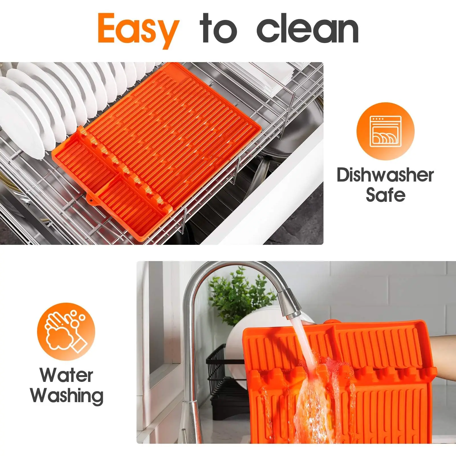 حصيرة أدوات صينية من السيليكون لبلاكستون، مقاس 16 بوصة × 11.5 بوصة، سهلة التنظيف ومقاومة للحرارة وغير لاصقة ومضادة للانزلاق، ملحقات صينية #4