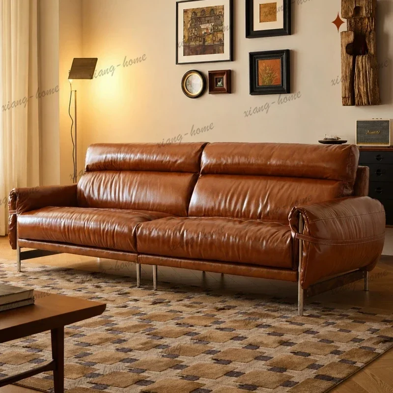 Green Leather Living Room Sofas Aesthetic Designer Modern Loveseat Lazy Sofa Bedroom Luxury Daybed