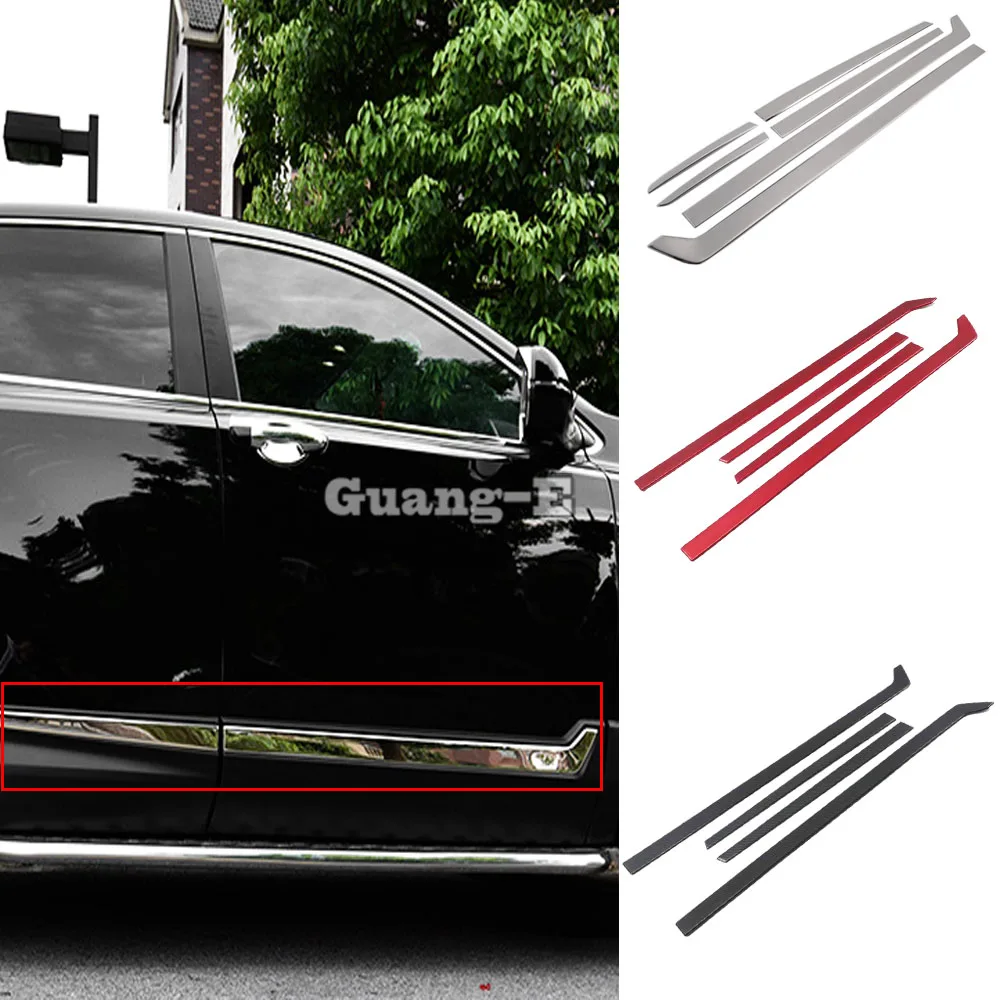 

Car Styling Cover Detector ABS Chrome Side Door Body Trim Stick Bumper Strip Molding For Honda CRV CR-V 2017 2018 2019 2020 2021