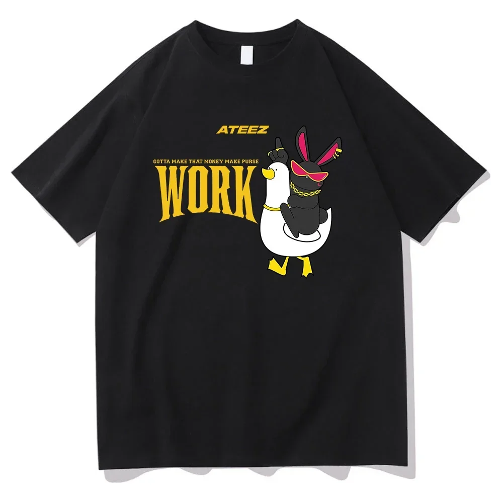 Ateez Work Mito T Shirt Fashion Men/Women Harajuku Aesthetic Kawaii Tshirt Unisex High Quality Casual Vintage Cotton Tees Shirts