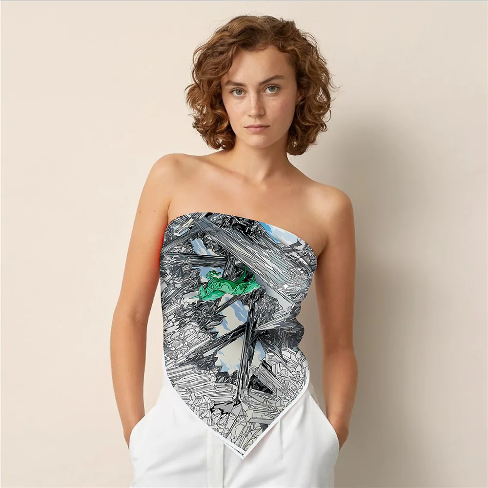 

Fashion Unicorn Ladies Simple Versatile Decoration Travel Shawl Large Square Scarf Headscarf Scarf Wholesale