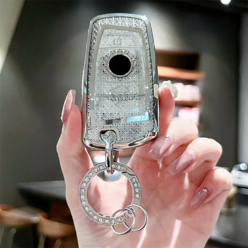 1 pcs Fashion TPU Car Smart Key Case Cover, Fit for BMW 1 3 4 5 6 7 Series X1 X3 X4 M5 M6 GT3 GT5, Keyless Auto Accessories