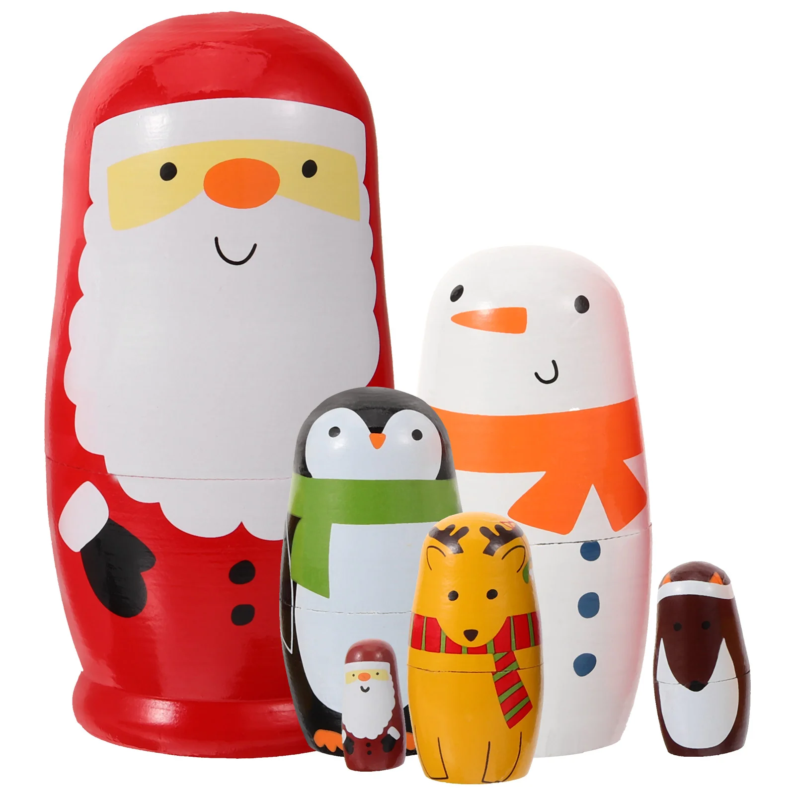 

6 Pcs Toy Digital Pet Nesting Dolls for Adults Kids Animal Toys Russian Stacking Household Child