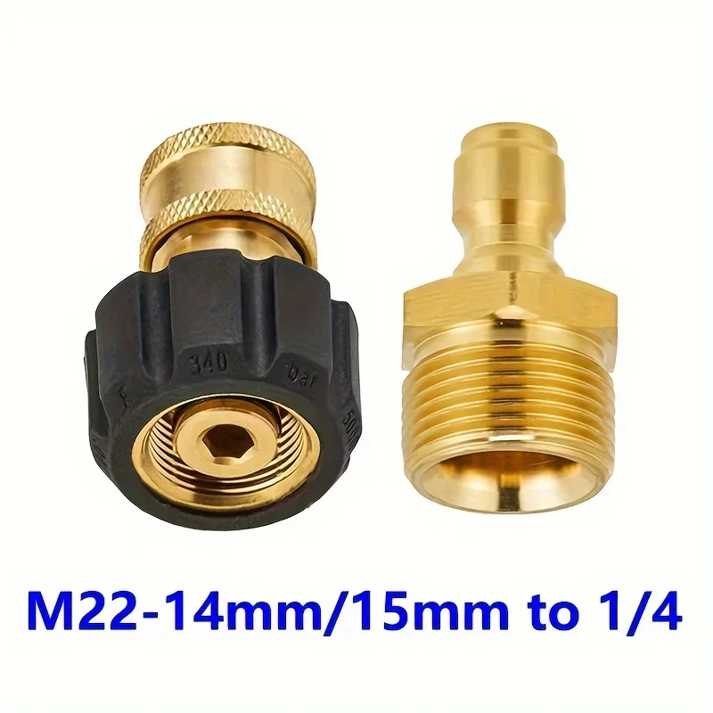 Pressure Washer Adapter Kit M22 14mm/15mm to 1/4