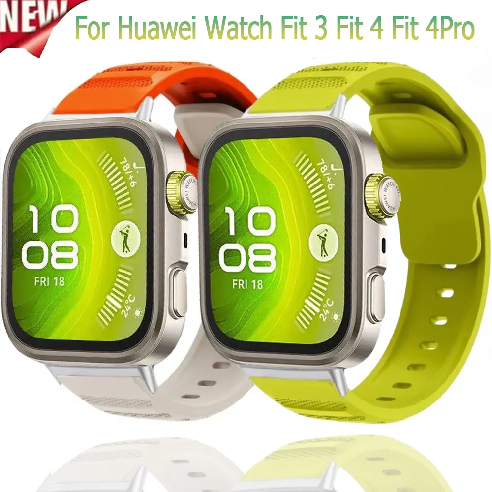 

Sprots Silicone Strap For Huawei Watch Fit 3 Fit 4 Comfortable Breathable Replacement Belt Bracelet Huawei Watch fit 4 pro Belt