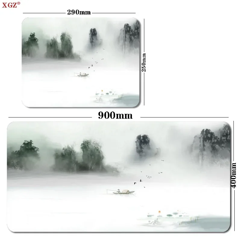 

Xgz Ancient Painting Large Size Mouse Pad Waterproof Mousepads Non-slip Rubber Base 30x80cm Professional Custom Gaming Mouse Mat