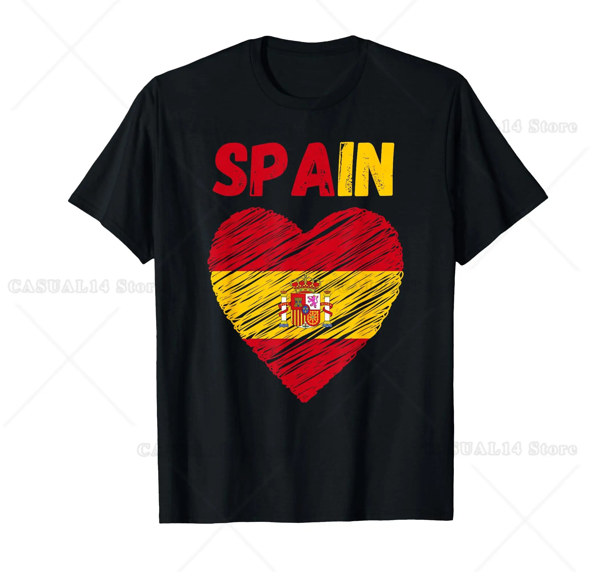

Flag T-Shirt Spain Flag Holiday Vintage Grunge Espanol Spanish Tee Unisex Holiday Wear