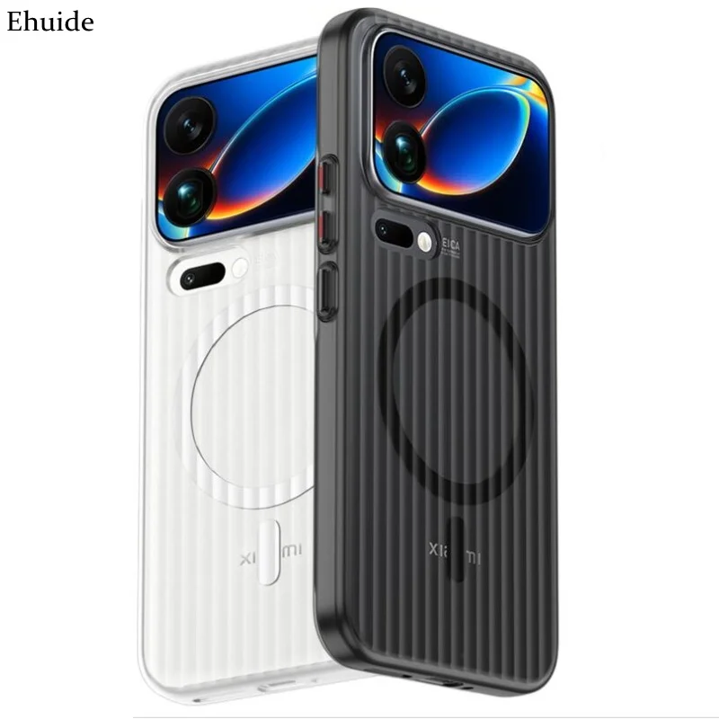 Für Xiaomi 18 Pro Max 17 Ultra Mi 17T Hülle Magnetische MagSafe Kabellose Ladung Harte PC Matte Transparente Rückseite Schale Fundas
