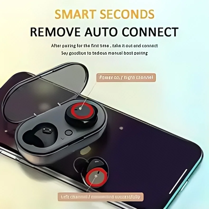 TWS Wireless Bluetooth 5.0 Earphones Touch Control 9D Stereo Headset with Mic Sport Earphones Waterproof Earbuds LED Display image 2