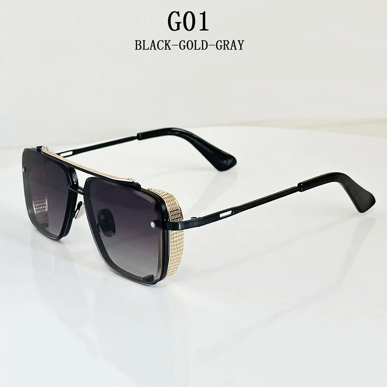 Metall Punk Sonnenbrille Für Männer Vintage Quadratische Mode Gläser 2024 Urlaub Sonnenbrille Frauen Trendy Gafas De Sol Hombre Zonnebril – Detail 5