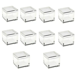 10PCS/Set Acrylic Cases Element Cubes Box For Element Cube Shape Clear Boxes Collection Storage For 10MM 25.4MM Element Cubes