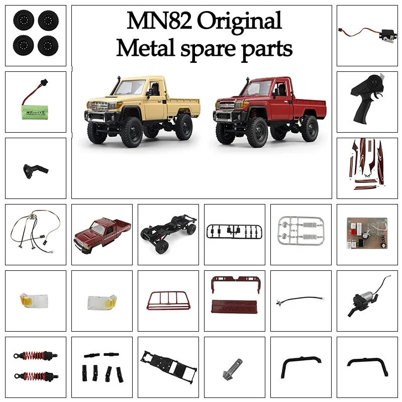 MN82 LC79 1: 12 Original Accessories Wave Box Shock Absorber Axle Girder Parts Wheel Eyebrow Non-destructive Installation Parts