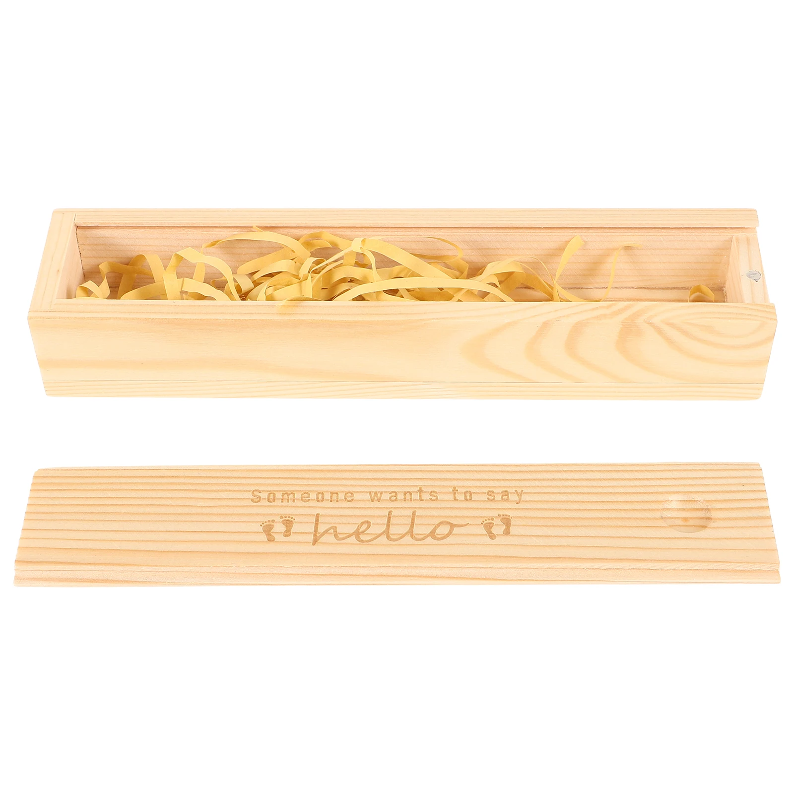 

Pregnancy Test Stick Wooden Box Lidded Case Baby Announcement Keepsake Container Newborn Gift Idea First Memory