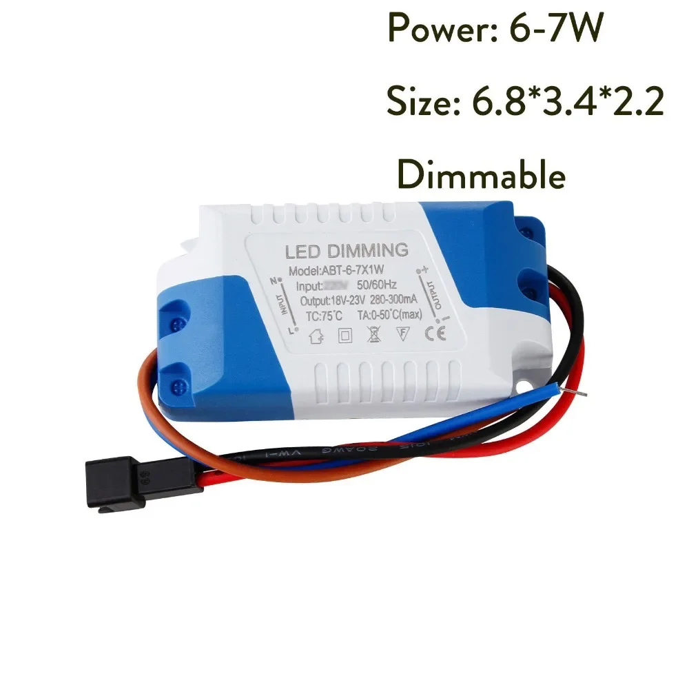 Dimmable LED Driver 3W 5W 6-7W 7-15W 15-24W Power Supply LED Transformer 110V 220V LED Dimming Adapter for LED Downlight