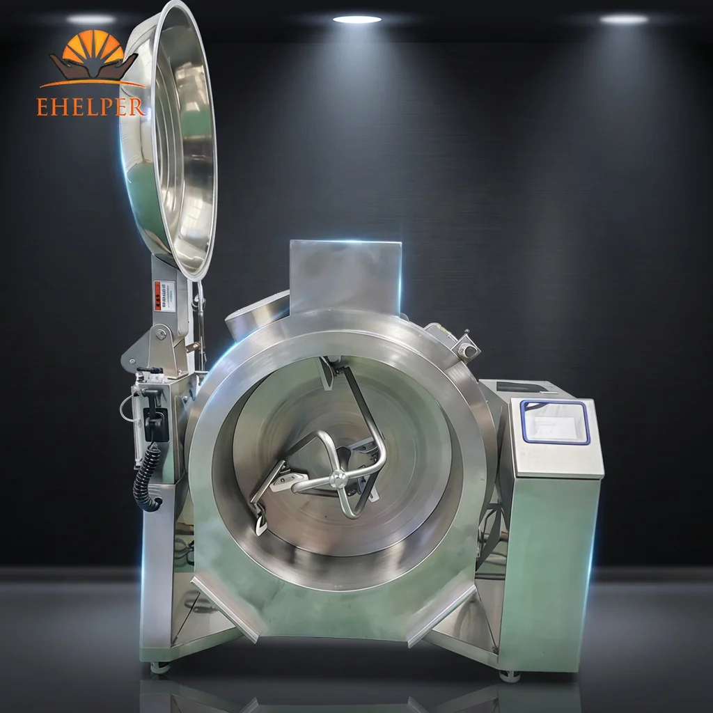 China Factory Direct Tilting Jacket Cooking Mixer Machine Thick 304SS Jam Khoya Making Machine CE Certified | Tilt Jacket Kettle