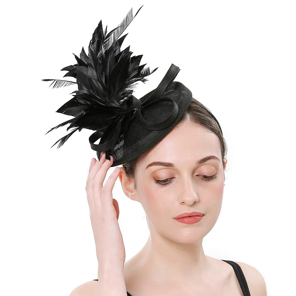 Flower Headband Fascinators for Women Elegant Lightweight Hair Clip Headband for Wedding Banquet Tea Party Hat