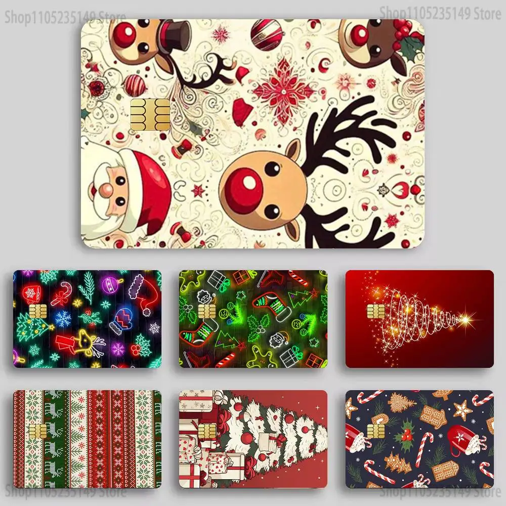 

Christmas tree Card Sticker Diy Decorate Exquisite Bank Card Decals Patch Documents Birthday Gift