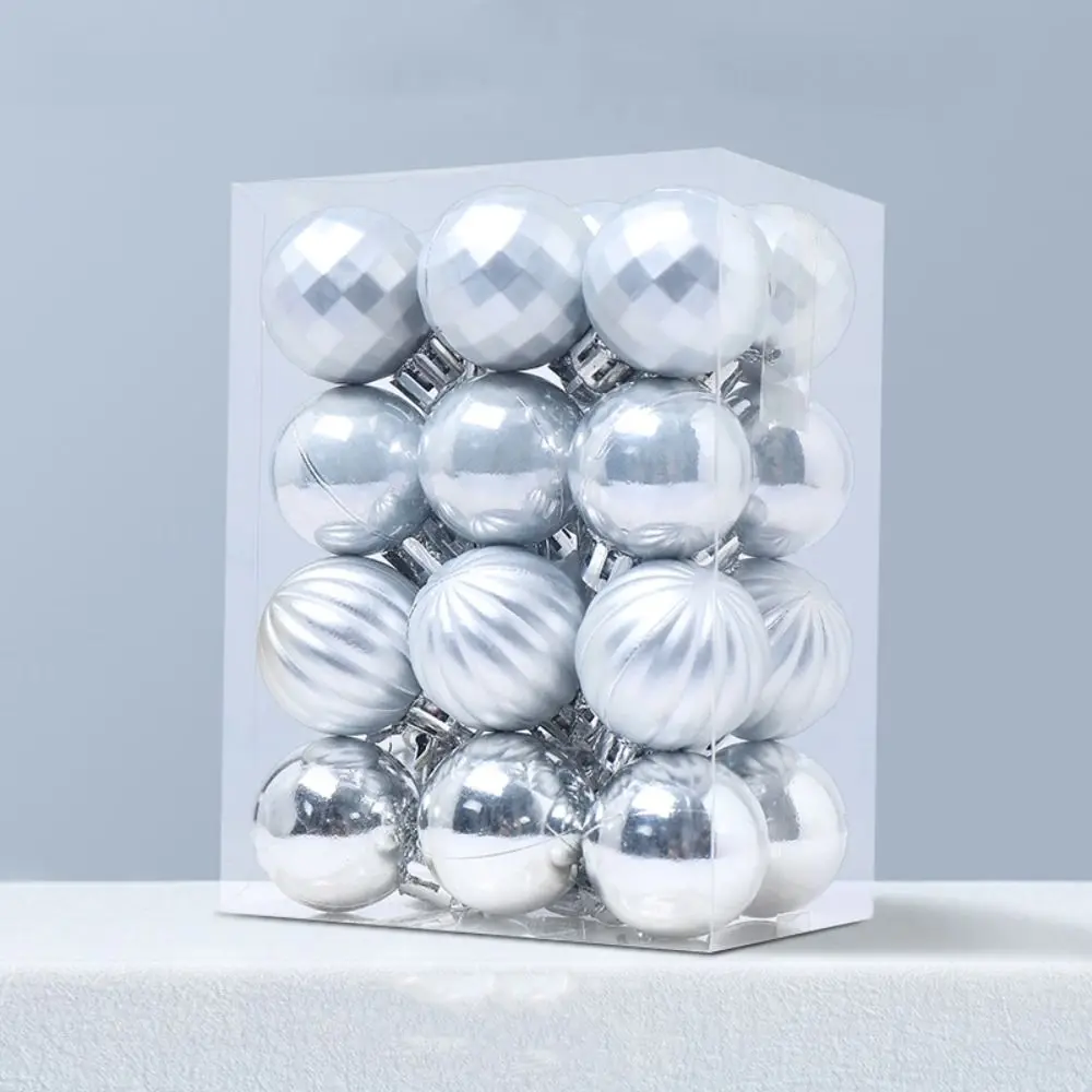 24 قطعة الحرف 3 سنتيمتر عيد الميلاد الكرة مجموعة حساسة مقاوم للماء شجرة عيد الميلاد قلادة الإبداعية رسمت معلقة حلية عطلة