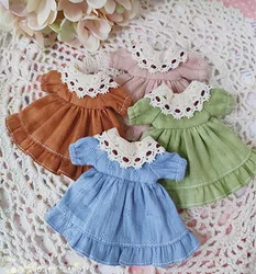 Ob11 Doll Clothes Multi Color Sen Style Dark Doll Dress With Lace Collar Accessories For Ob11,Ymy,Ddf,Gsc,Body9 1/12 Bjd Dolls