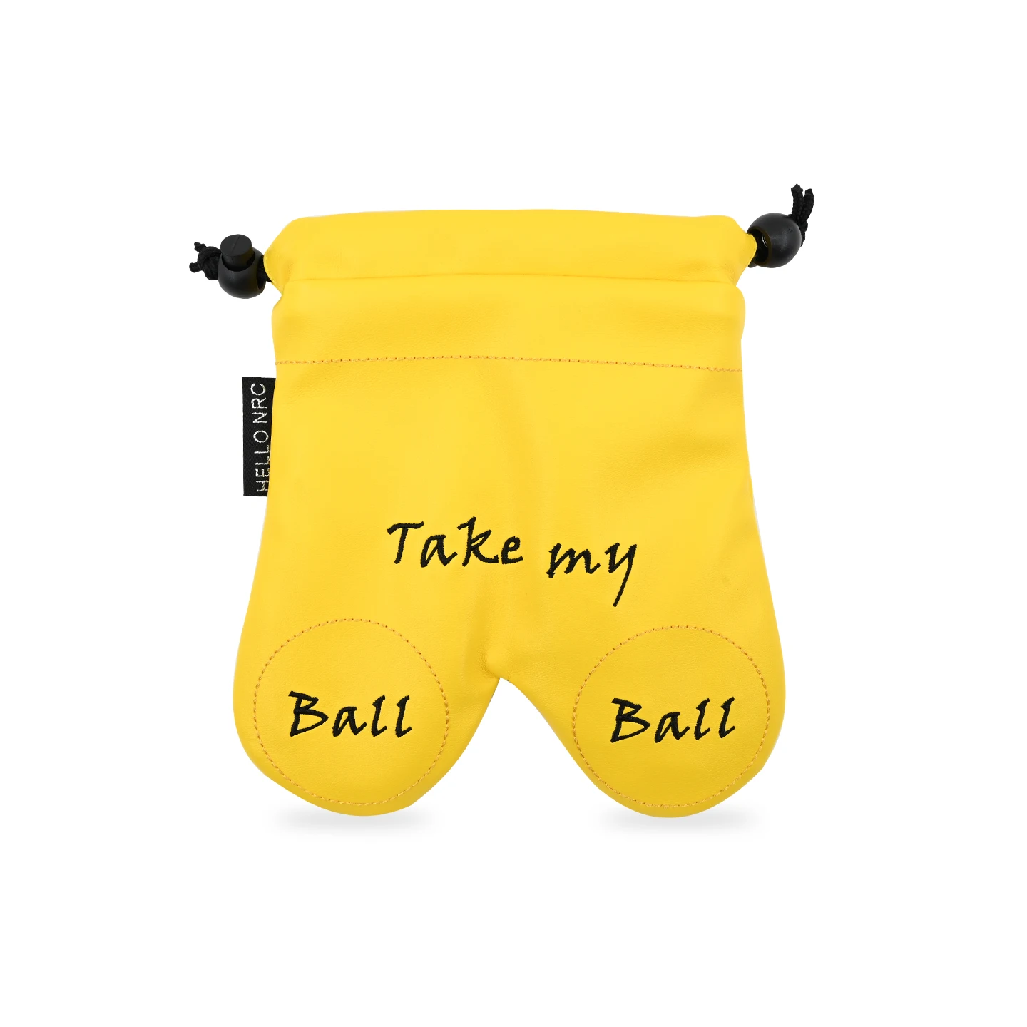 

HELLO NRC Golf Ball Bag Pouch Accessories Drawstring Storage PU Waterproof Leather Elastic Hanging Waist Holds 10–13 Balls