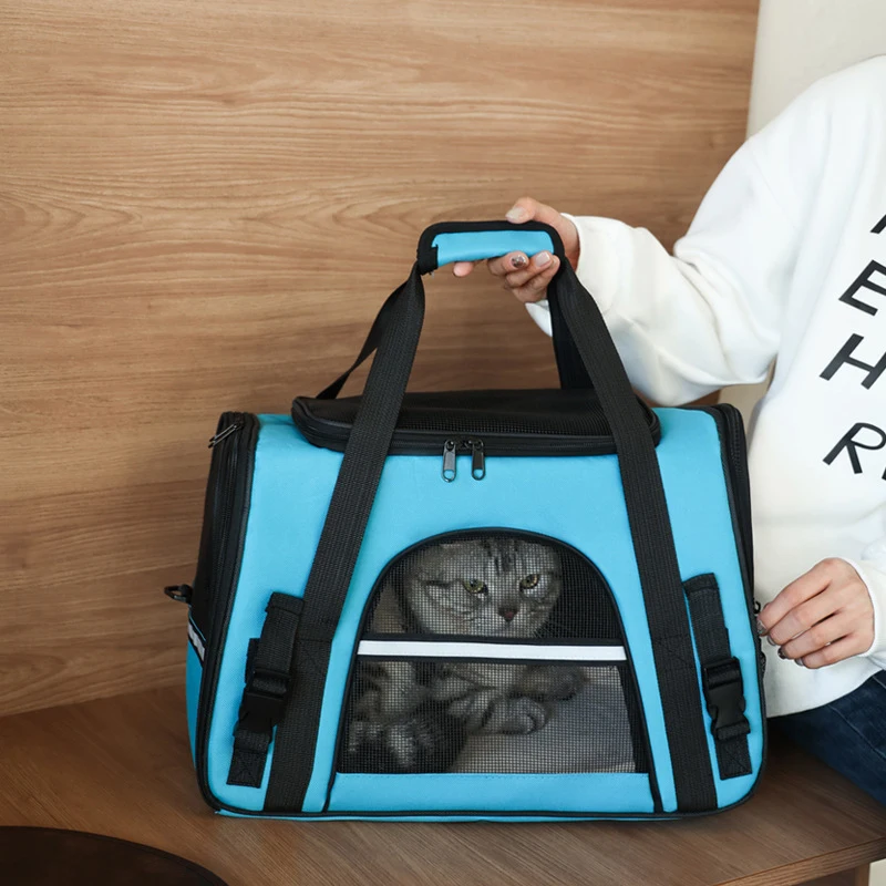 Cat Bags Soft-Sided Portable Travel Pet Bag Foldable Handbag Airline Approved Transport For Small Dogs Cats Outgoing