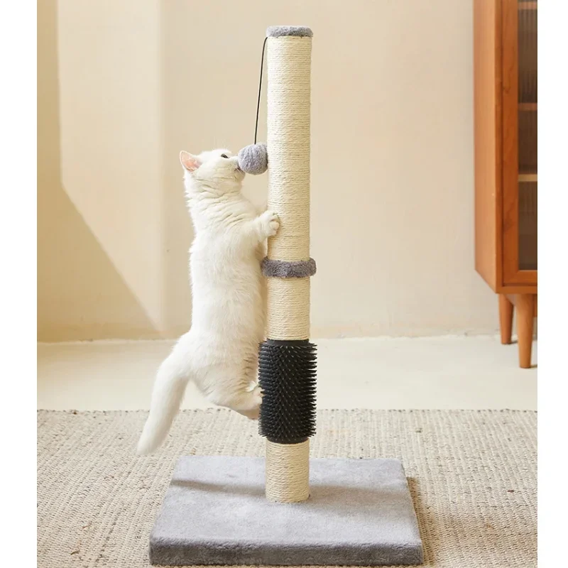 เสาลับเล็บแมวพร้อมเชือกป่านศรนารายณ์ต้นไม้ดีไซน์ให้ประหยัดพื้นที่และขนาดใหญ่พิเศษ