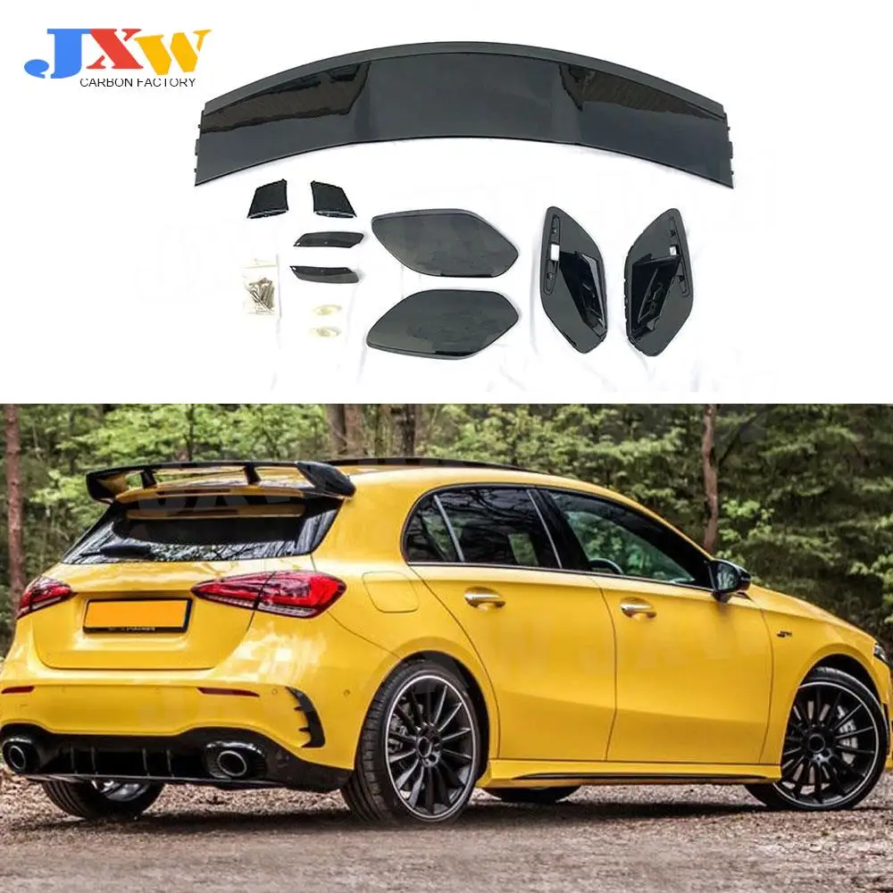 

Carbon Fiber Rear Roof Spoiler For Benz A Class W177 A220 A250 A35 Hatchback Spoiler 2019 2020 Glossy Black Rear Spoiler Wing