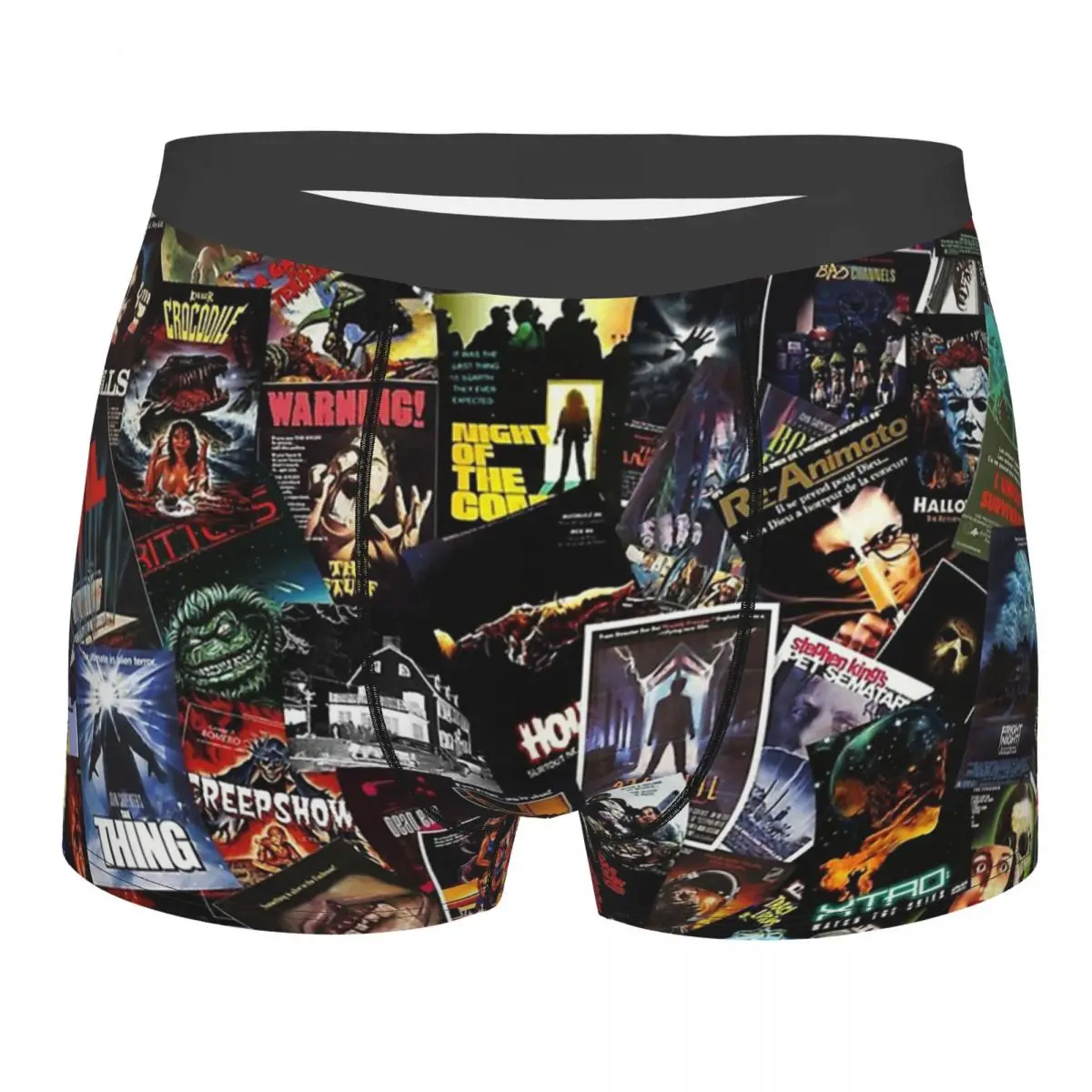 Horror Movie Meme Cover Collage Men Boxer Briefs Underpants Highly Breathable Top Quality Birthday Gifts