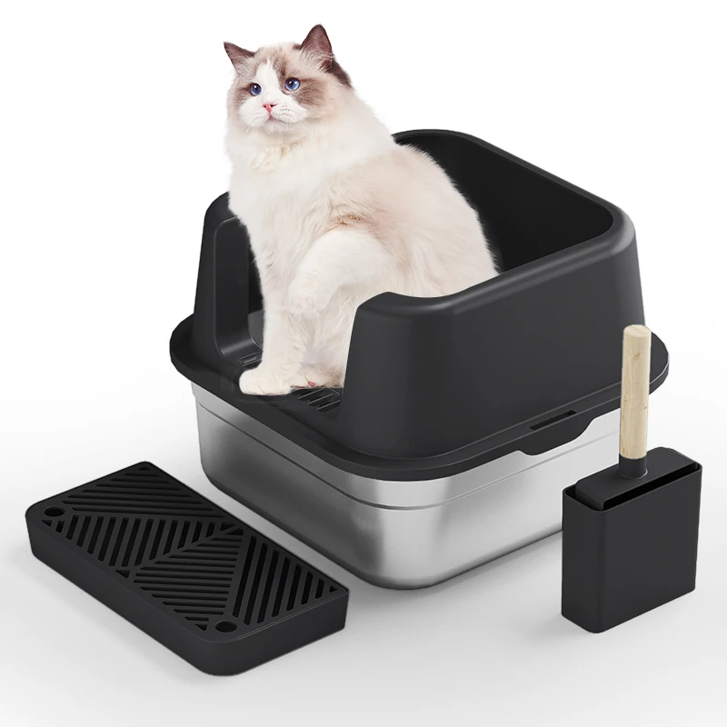 Cheap New Arrival Multi Color Detachable Easy Assembly Portable Stainless Steel Cat Toilet Cat Litter Box