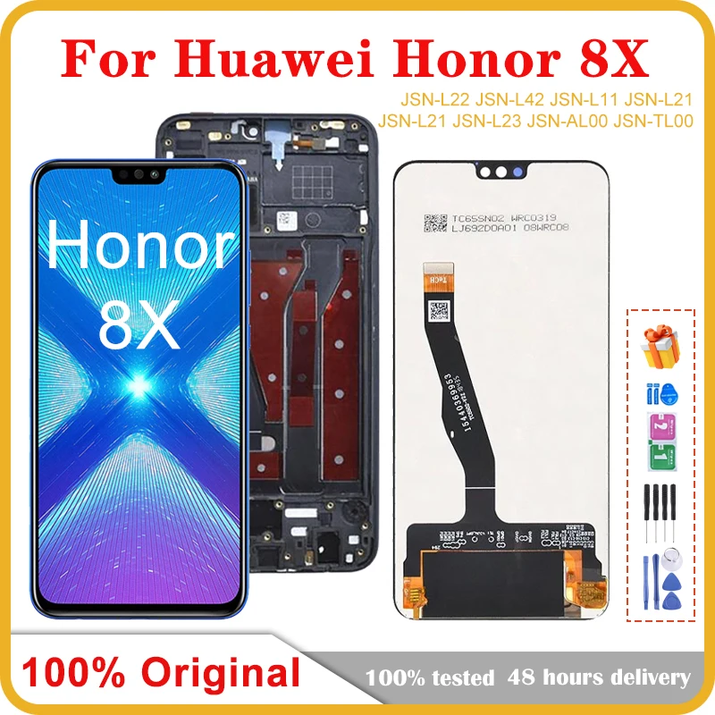 

6.5" Original For Huawei Honor 8X LCD Display Touch Screen Digitizer Assembly For Honor 8X JSN-L22 JSN-L42 LCD Replacement Parts