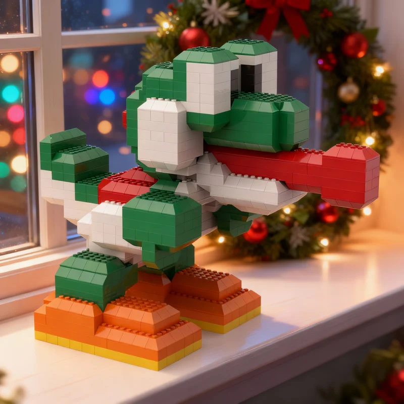 

932pcs MOC Yoshi Dinosaurs Model Building Blocks Architecture Christmas Gifts Assemble DIY Creative Education Brick Toy Idea