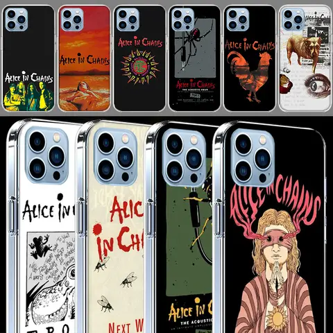 Rock Band Alice In Chains Phone Case For iPhone 16 15 17 Pro Max 17Air 16E 14 Plus 13 12 Mini 11 Pro X XS XR Apple Clear Cover T