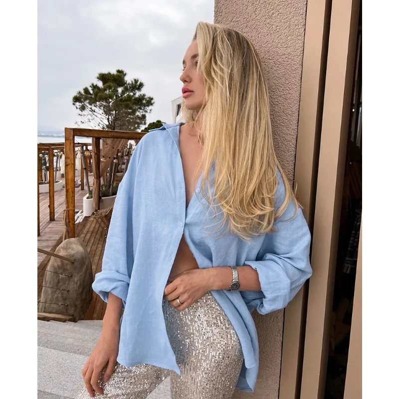 

2025 Autumn and Winter New Fashion Women's Tops T-shirts Plus Size Casual Long-sleeved Cardigan Jacket Shirt Clothing