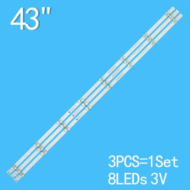 LED Backlight Strip For 43A6G 43A6GV 43A7GV 43A6H CRH-BXBT43Y13030080309UREV1.0 HD425Y1U71-TOL2+2020092801+SVH430AG9 8LEDS 3V